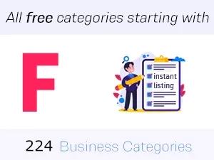 Free Business Listing categories starting with F